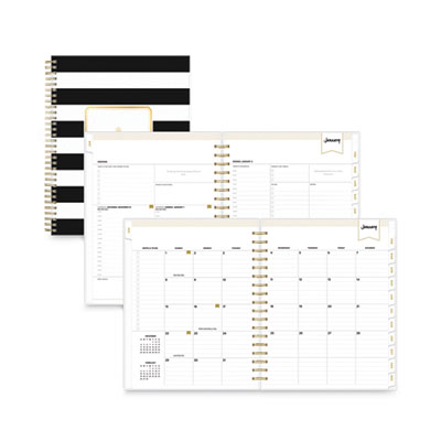 Blue Sky 137885 Day Designer Daily/monthly Frosted Planner, Rugby Stripe - Afbeelding 1 van 1
