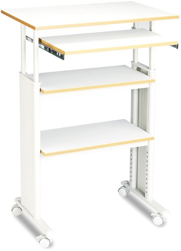 Safco Adjustable Stand-up Workstation - Rectangle - 49" Height - Steel,