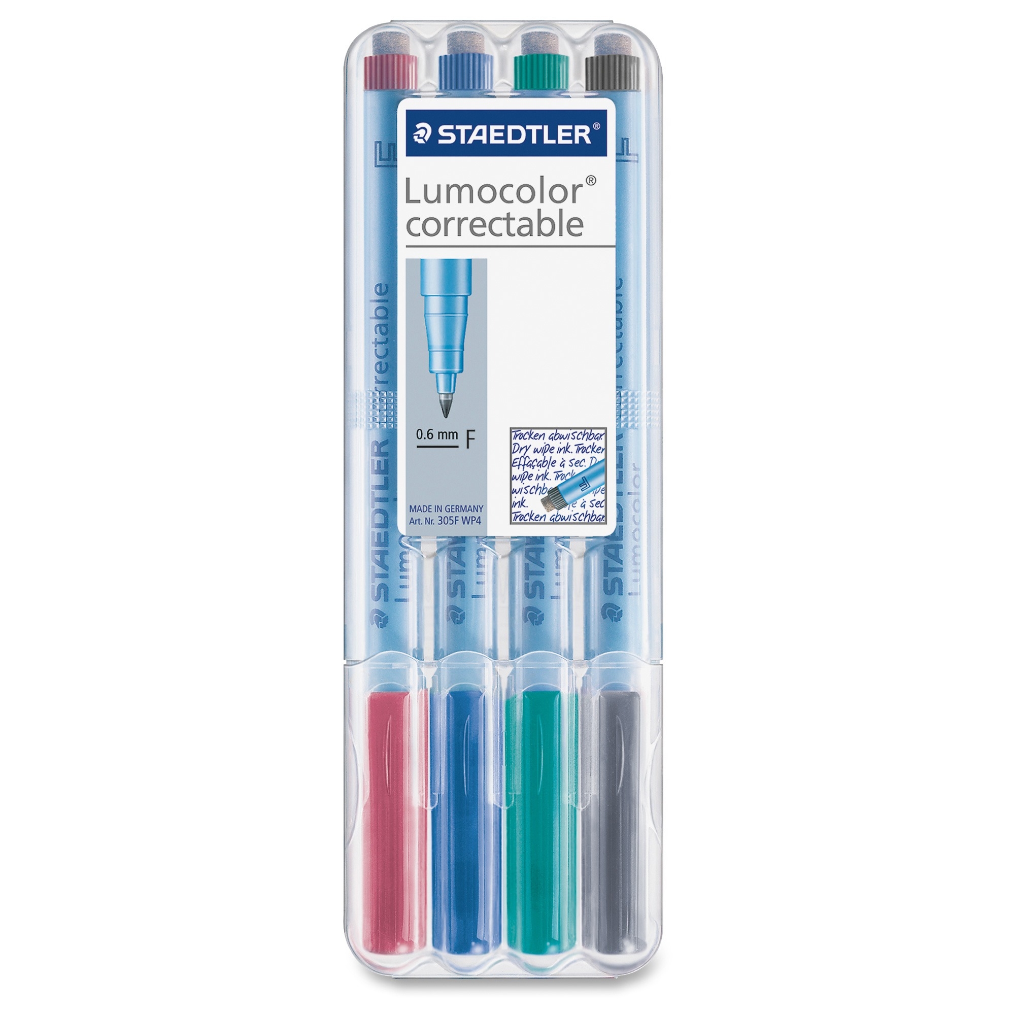Staedtler 305FWP41 Lumocolor Fine Marker Pens Assorted Ink
