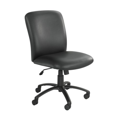 Safco 3490BV Big & Tall Executive Chair Vinyl Black 500 lb Capacity