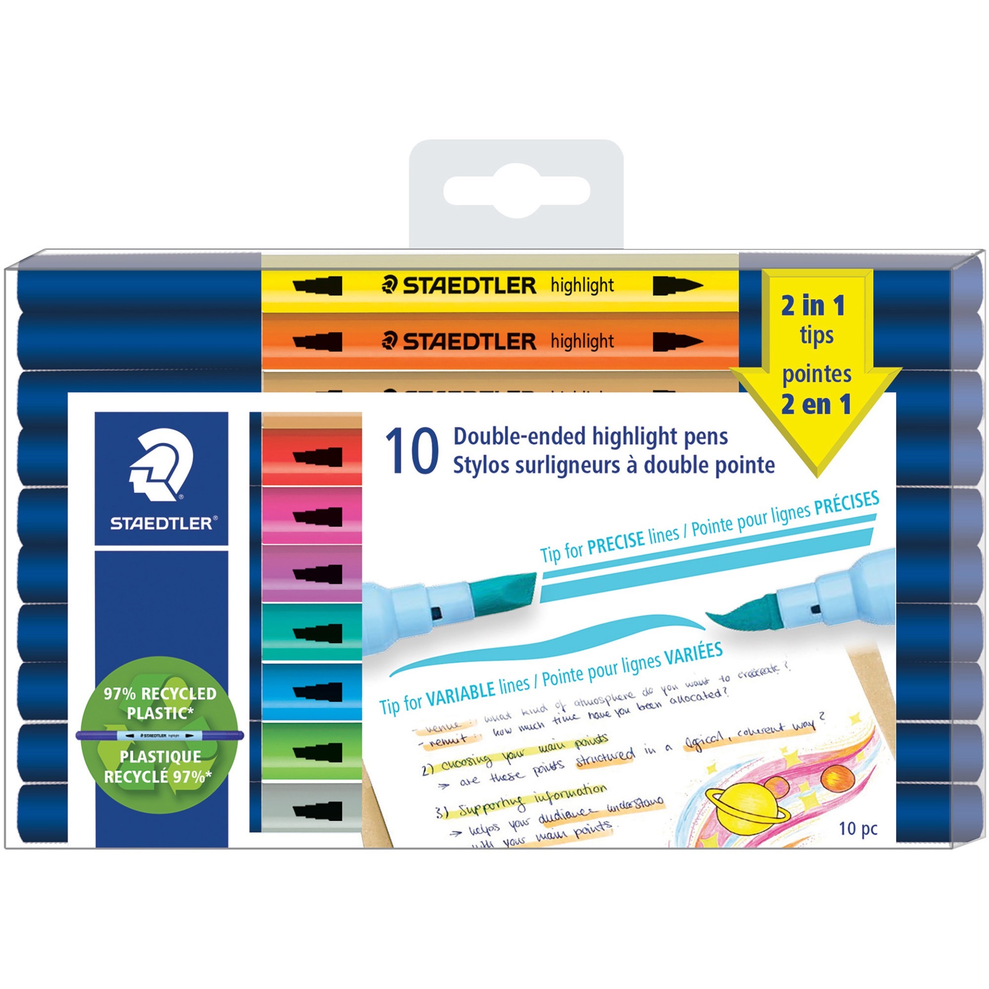 Staedtler Double-ended Highlighter Pens (3620tb10a6) - Afbeelding 1 van 1