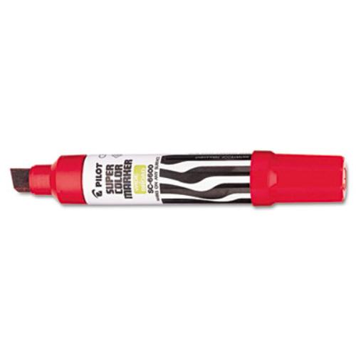 Pilot 45300 Jumbo Refillable Permanent Marker, Chisel Tip, Red