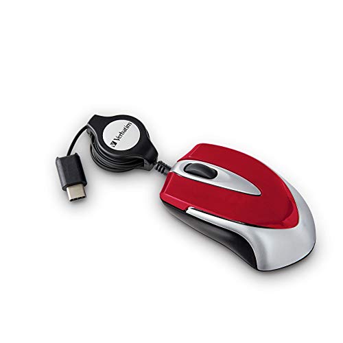 Verbatim USB-C Mini Optical Travel Mouse-Red (70236) - Picture 1 of 6