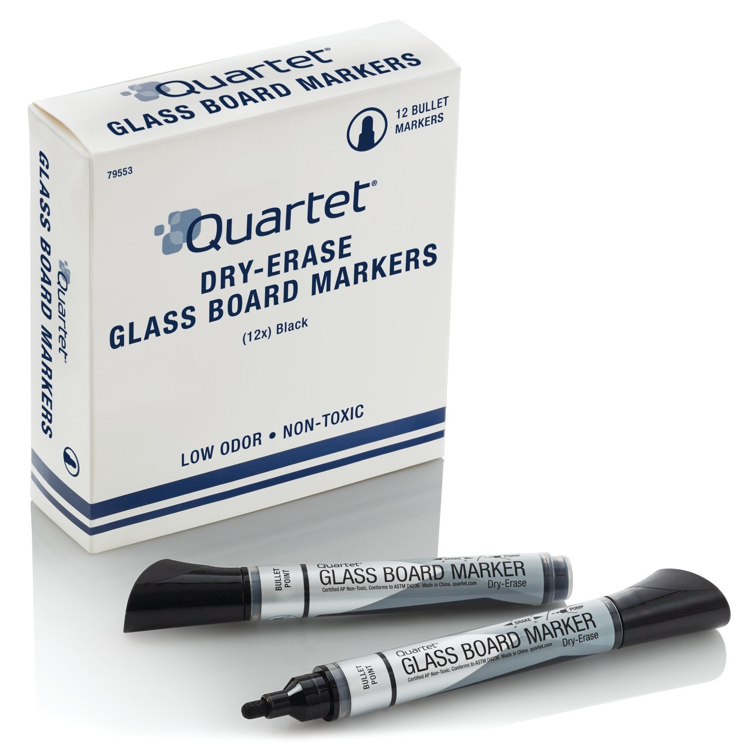 Quartet&reg; Premium Glass Board Dry-Erase Markers, Bullet T