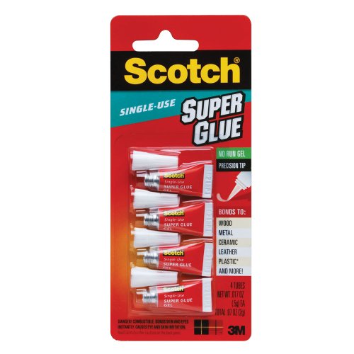 Scotch Single Use Super Glue - 0.02 Oz - 4/pack (AD119)