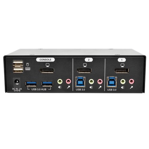 Tripp Lite - 2-портовый Kvm-коммутатор Displayport с аудиосистемой, Кабелями и Usb 3.0 Superspeed