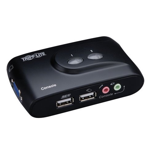 Tripp Lite B004-VUA2-K-R 2 Port USB KVM Switch w Audio and Cables (b004vua2kr) - Picture 1 of 8