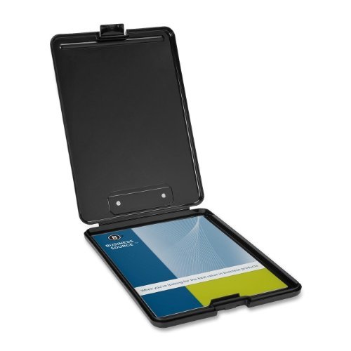 Business Source Storage Clipboard - Plastic - Black (BSN37513)