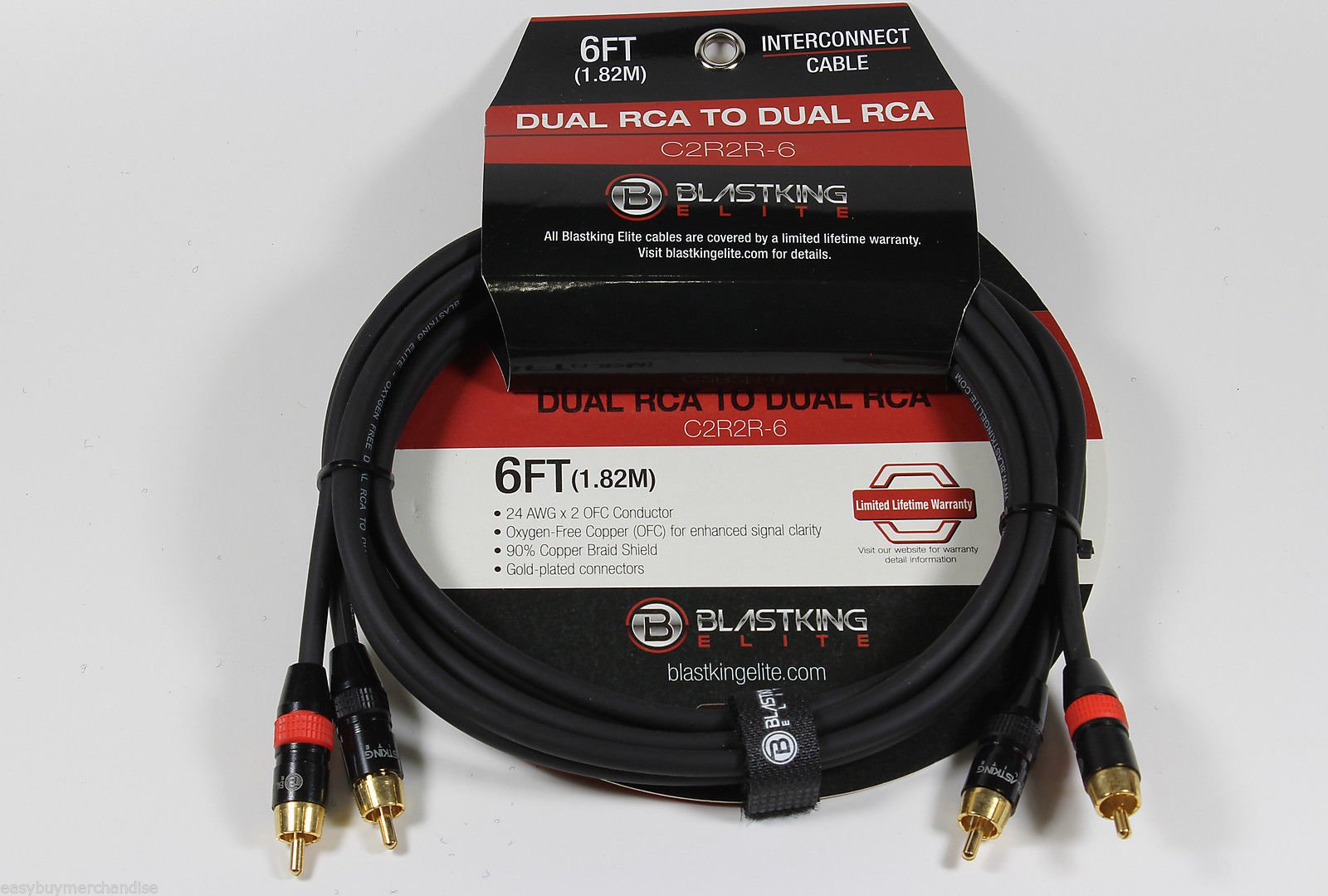 Blast King C2R2R6 Dual RCA To Dual RCA Cable