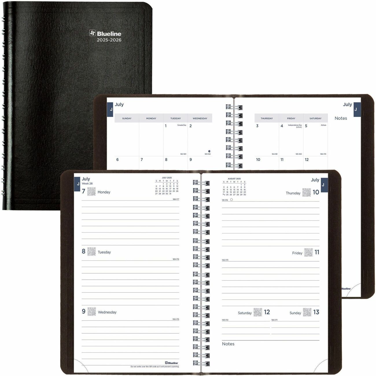 Blueline Weekly Academic Planner (ca101blk)