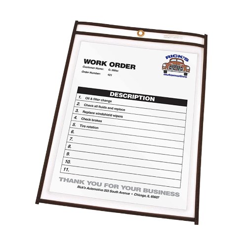 C-Line Products CLI46069 Stitched Plastic Ticket Holder 6x9 Clear 25/Box