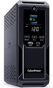 CyberPower Intelligent LCD CP1500AVRLCD3 1500VA Mini-tower UPS (CP1500AVRLCD3)