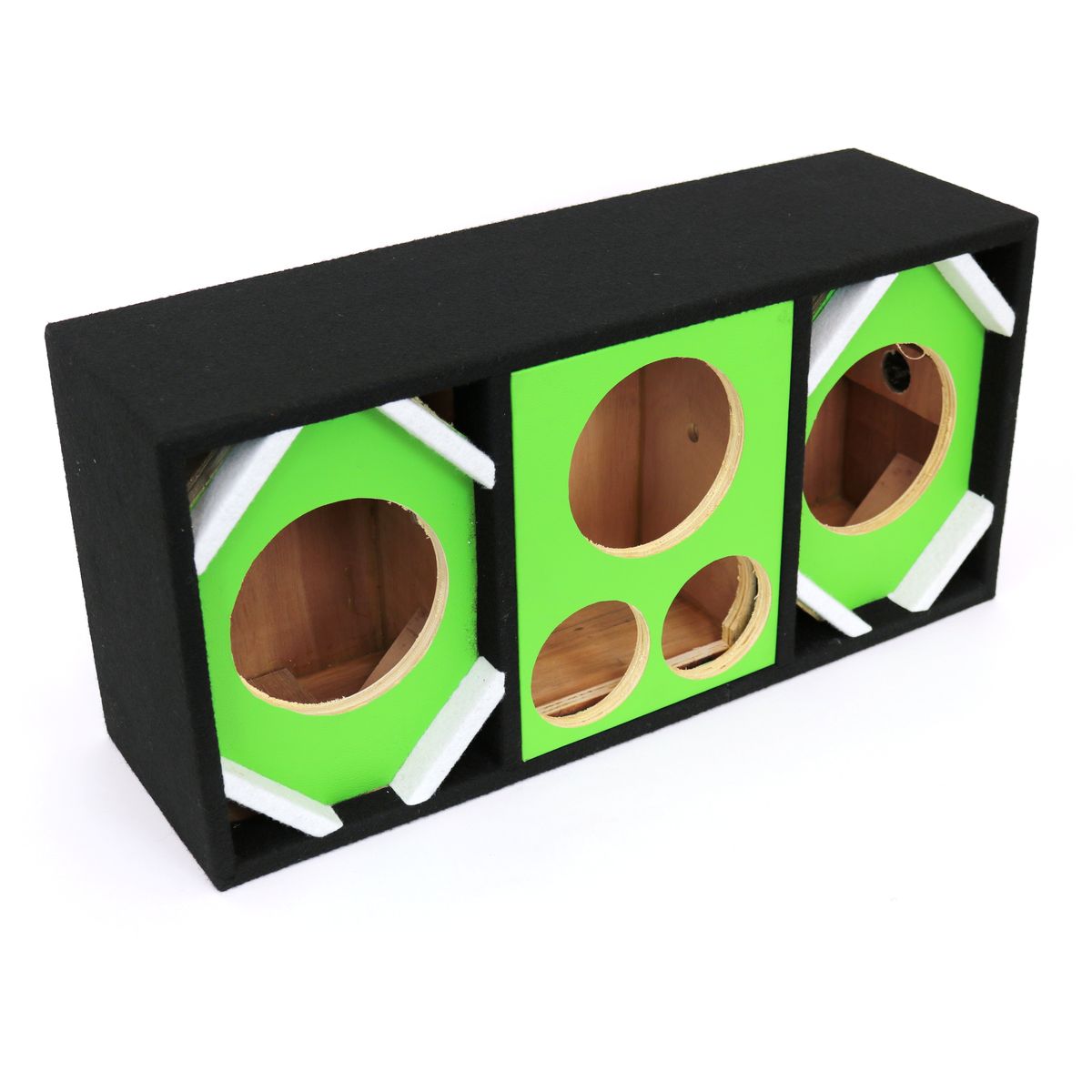 Deejay Led D6T2H1VYGREEN Two 6-in Woofers Plus Two Tweeters And One Horn Green - Picture 1 of 1