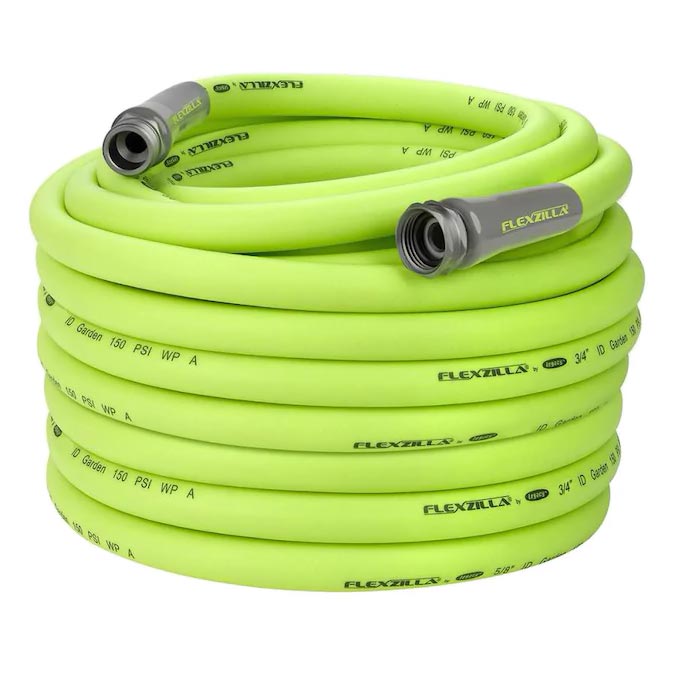 Flexzilla HFZG6100YW Garden Hose 3/4in x 100ft 3/4in 11 1/2 GHT Fittings