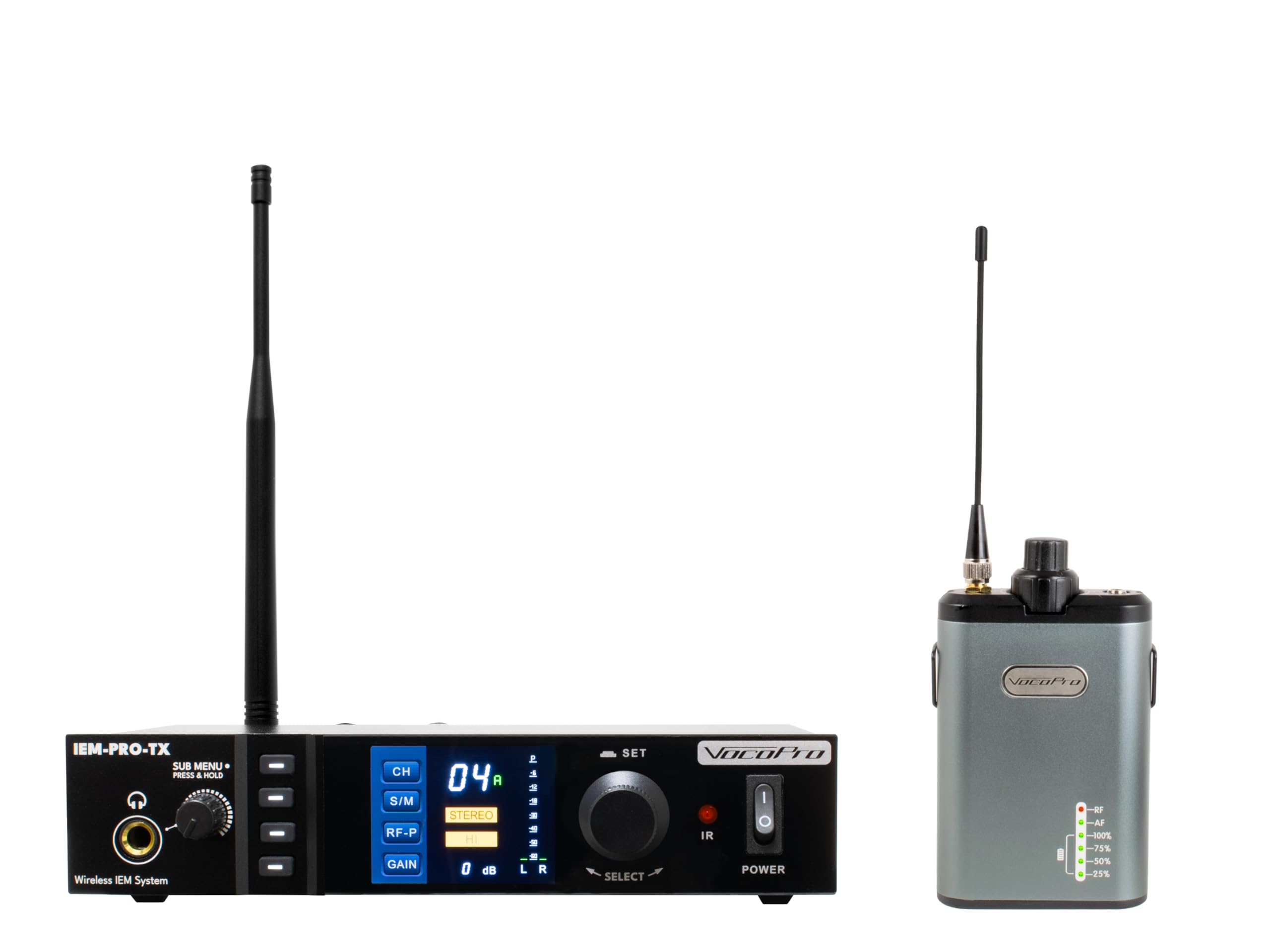 Vocopro IEMPRORANGE UHF Stereo Wireless In-Ear Monitor System - each