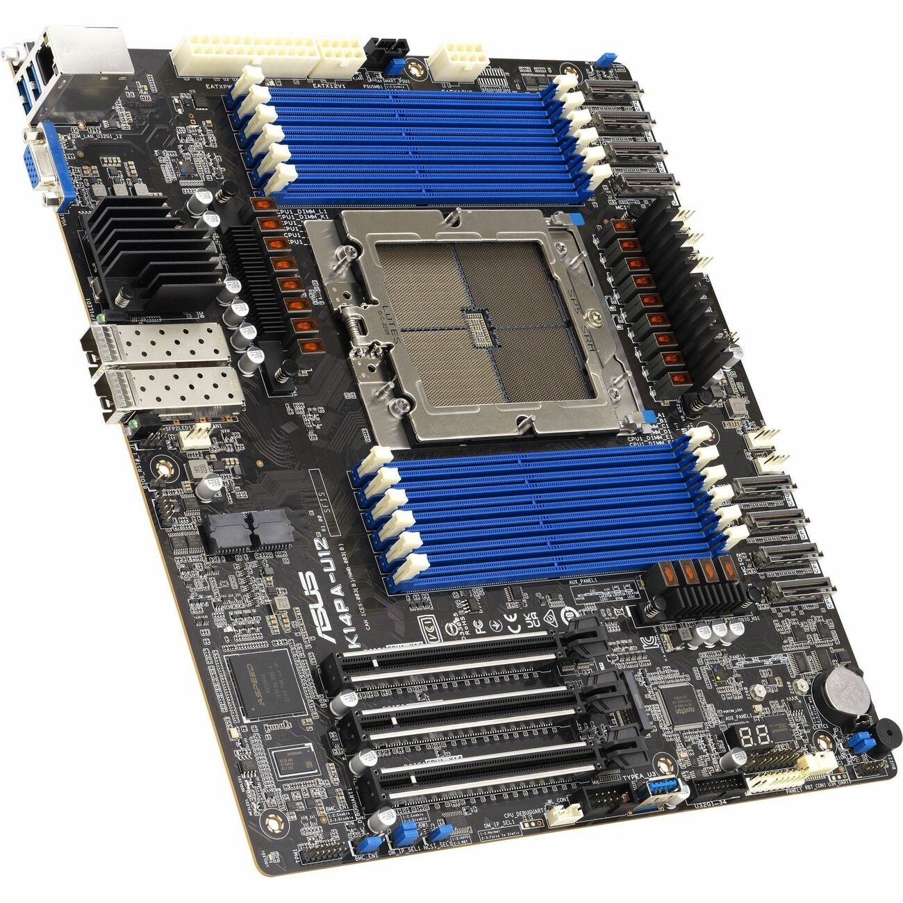Серверная материнская плата Asus K14PA-U12 - Чипсет AMD - Socket SP5 LGA-6096 - SSI CEB
