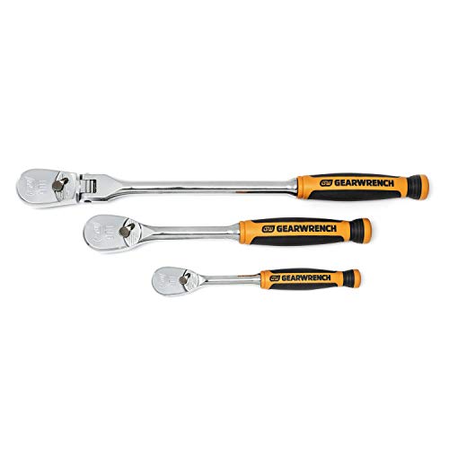 Gearwrench 81203T 3-piece 1/4 & 3/8 In. 90-tooth Mixed Cushion Grip Ratchet Set - Picture 1 of 1