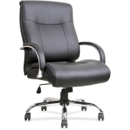 Lorell LLR40206 Big Tall Chair Bonded Leather Black 450 lb