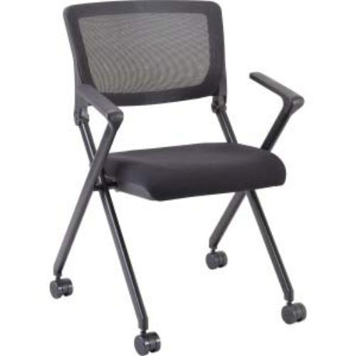 Lorell Plastic Arms Mesh Back Nesting Chair 2 per carton (llr-41845) (llr41845)