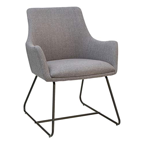 Lorell Gray Flannel Guest Chair with Sled Base (llr-68562) (llr68562)