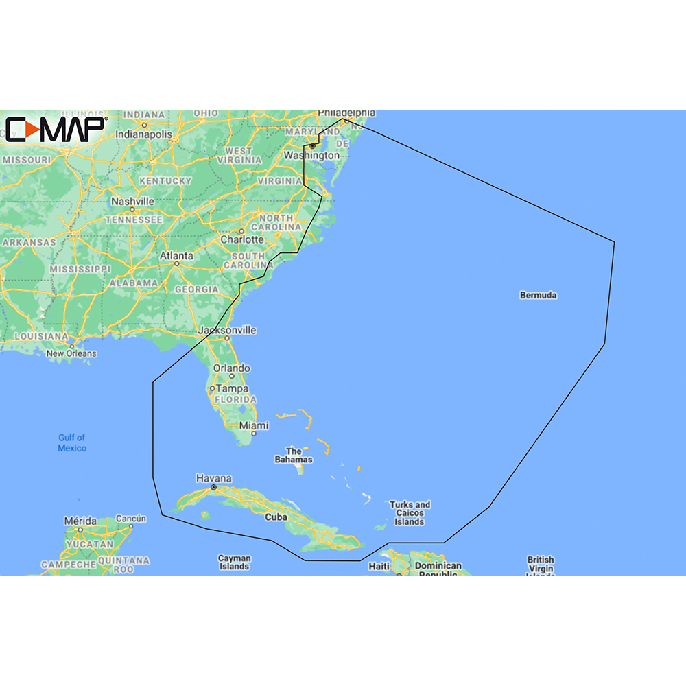 Cmap M-NA-Y203-MS C-map M-na-y203-ms Chesapeake Bay To Bahamas Reveal Coastal