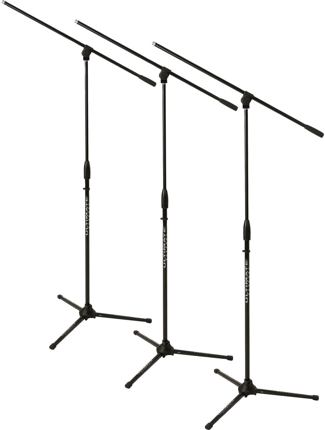 Ultimate MC40B3PACK_6 Microphone Stand 3-Pack w/ Adjustable Boom
