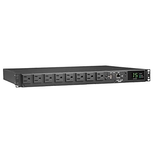Tripp Lite PDU ATS/Monitored 120V 1.44kW 15A 8 5-15R Dual 5-15P 12ft Cords - 第 1/8 張圖片