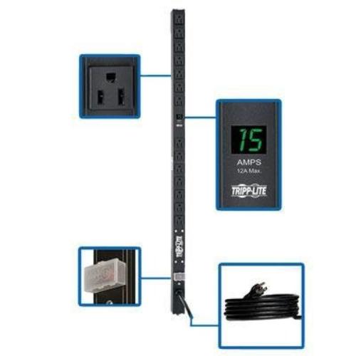 Tripp Lite Pdu с дозатором 120 В 15 А, 5-15r, 14 розеток, 5-15p, Высота 36 дюймов, 0 мм - Nema