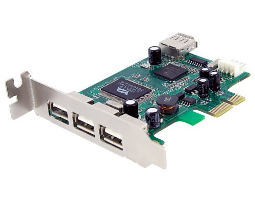Плата Usb-адаптера Startech с 4 портами Pci Express Lp - 3 X 4-контактный разъем Usb типа A
