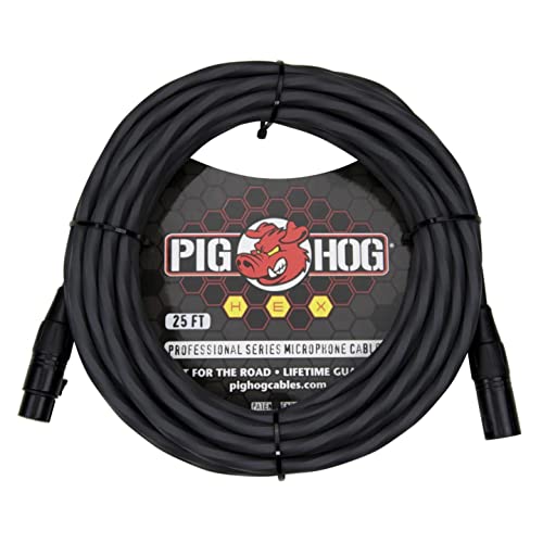 Pig Hog PHMH25GR Hex Series Mic Cable