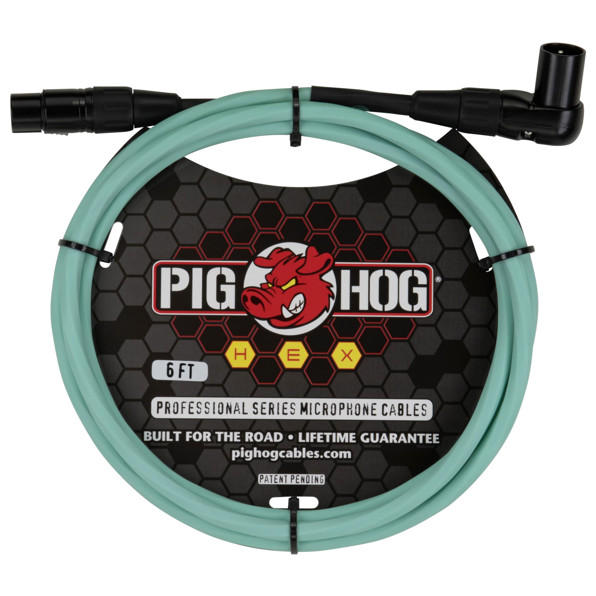 Pig Hog PHMH6SGR Hex Series Mic Cables 6ft