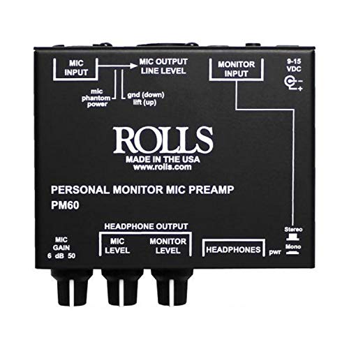 Rolls Corporation PM60 Rolls Personal Monitor Mic Preamp - 第 1/1 張圖片