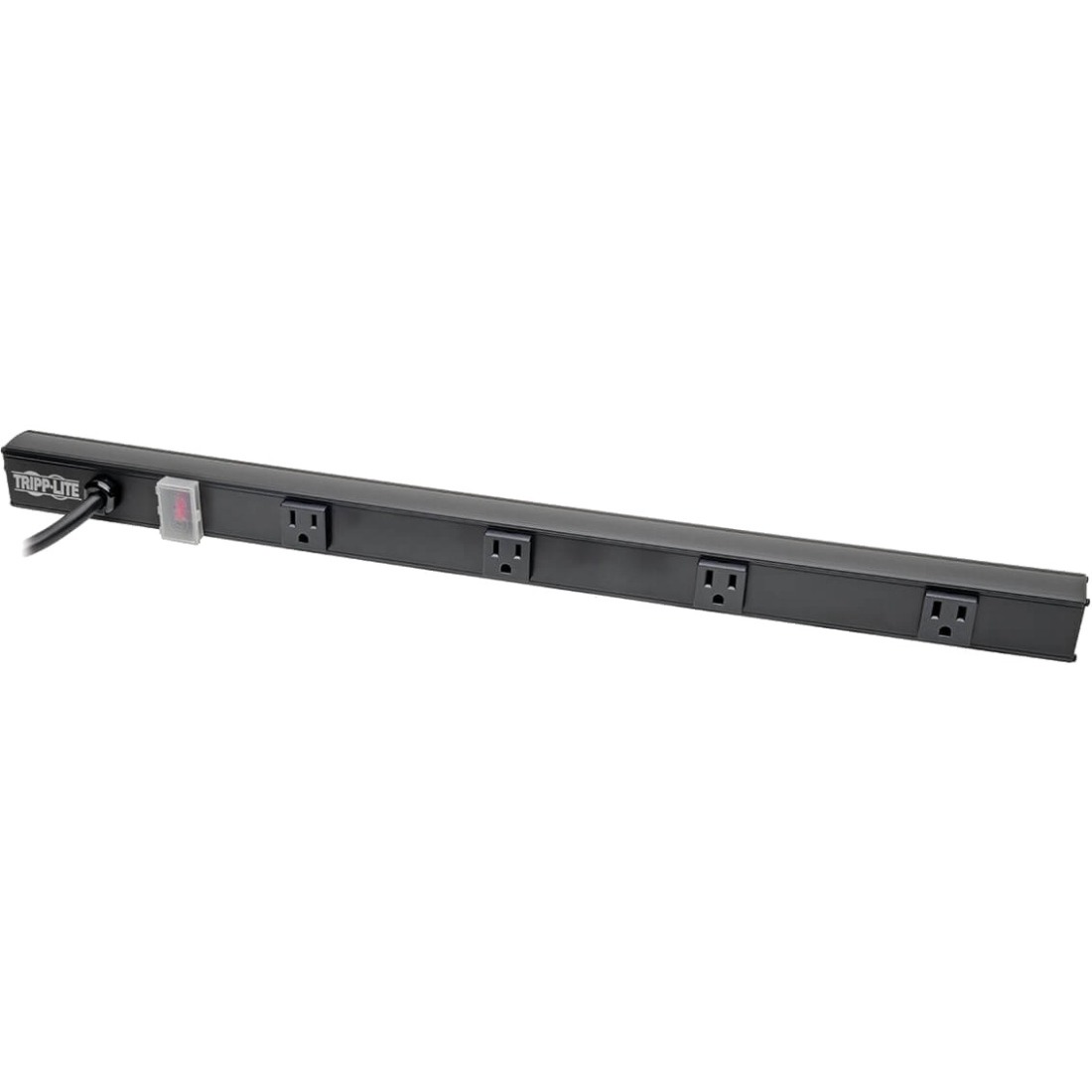 Удлинитель Tripp Lite Power Strip прямоугольный 5-15R с 4 розетками и 6-футовым шнуром 5-15P 24 дюйма черный