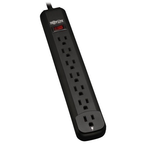Удлинитель Tripp Lite Power Strip 120V 5-15R, 7 розеток, 12 шнуров, 5-15P, черный (PS712B)