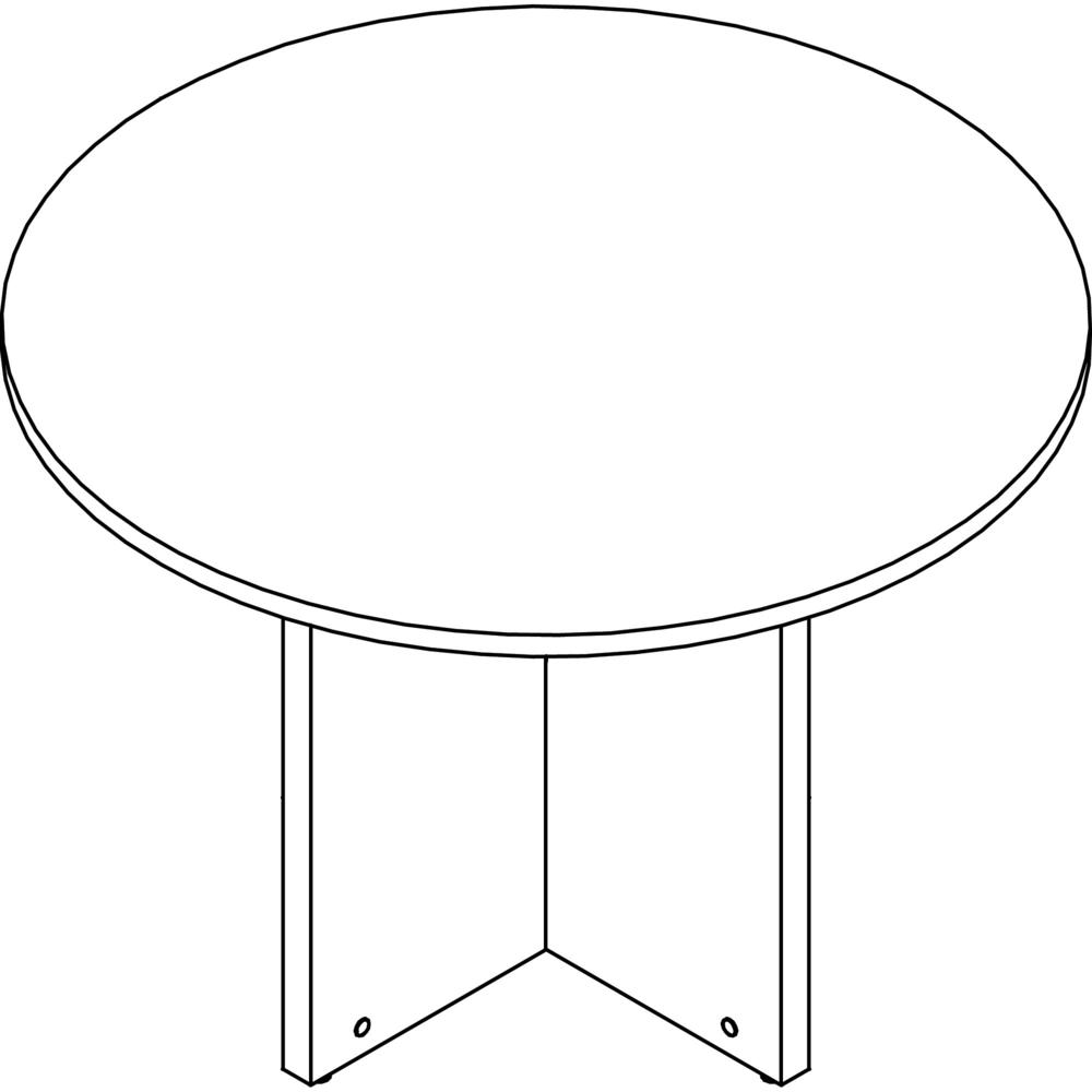 Lorell Prominence Round Laminate Conference Table Pt42rge 35255184601