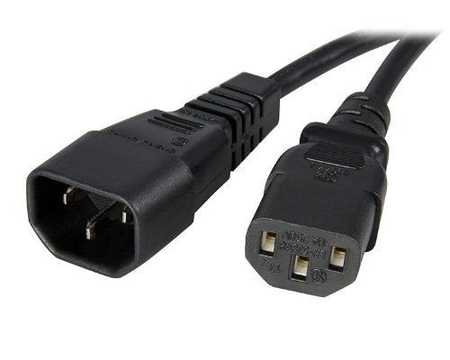 Удлинитель компьютерного шнура питания StarTech 6 футов 14 AWG - 125 В переменного тока - 15A - 6 футов - Черный