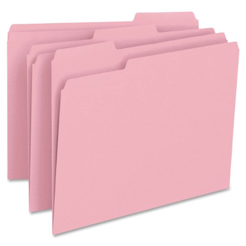 Pink File Cards Smead 12643 Pink Colored File Folders - Letter - 8.50