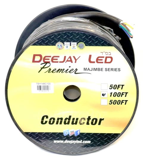 Deejay Led TBH148C100 14ga 8-Conductor 100ft Jacketed Wire