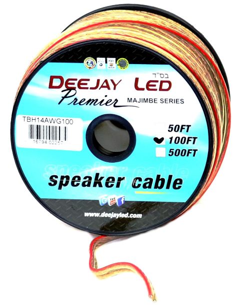 Deejay LED TBH14AWG100 14ga 100ft Speaker Wire Spool