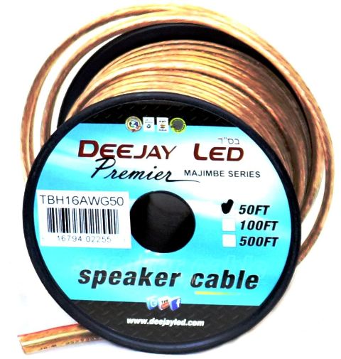 Deejay LED TBH16AWG50 16ga 50ft Speaker Wire Spool