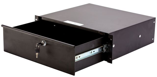 Deejay LED TBH3URDW 3 U Metal Locking Rack Drawer