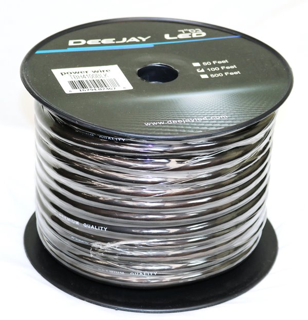Deejayled TBH4100BLK 4 Gauge 100ft Power Wire - Picture 1 of 1