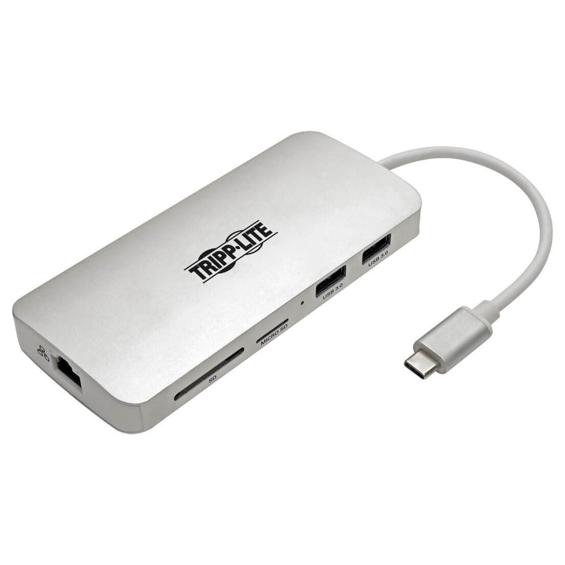 Док-станция Tripp Lite USB C с концентратором USB-A, HDMI, SD/Micro SD, Gbe, PD