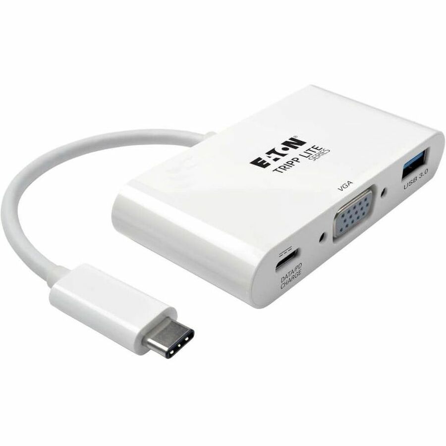 Переходник Tripp Lite с USB-C на VGA DP в режиме Alt с концентратором USB-A и USB-портом для зарядки