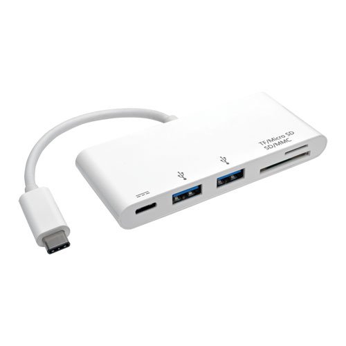 Tripp Lite 2-Port USB-C auf USB-A Hub Micro SD & SD/MMC Reader & USB Charging