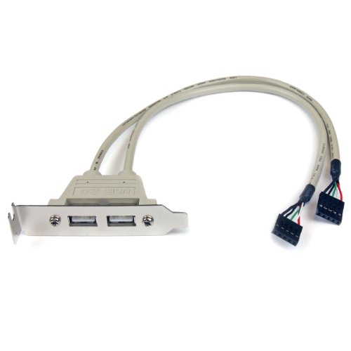 Низкопрофильный адаптер Startech с разъемной пластиной - от 2 разъемов Usb Типа A до 2 последовательных разъемов