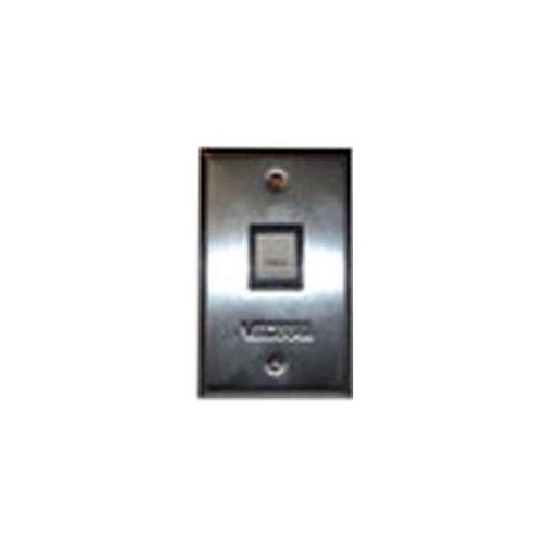 Valcom V-2972 Call Switch - Single Gang - White - Brushed Stainless Steel - Picture 1 of 1