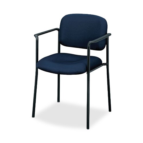 S With Arms - Navy Blue Seat - Back - Black Frame