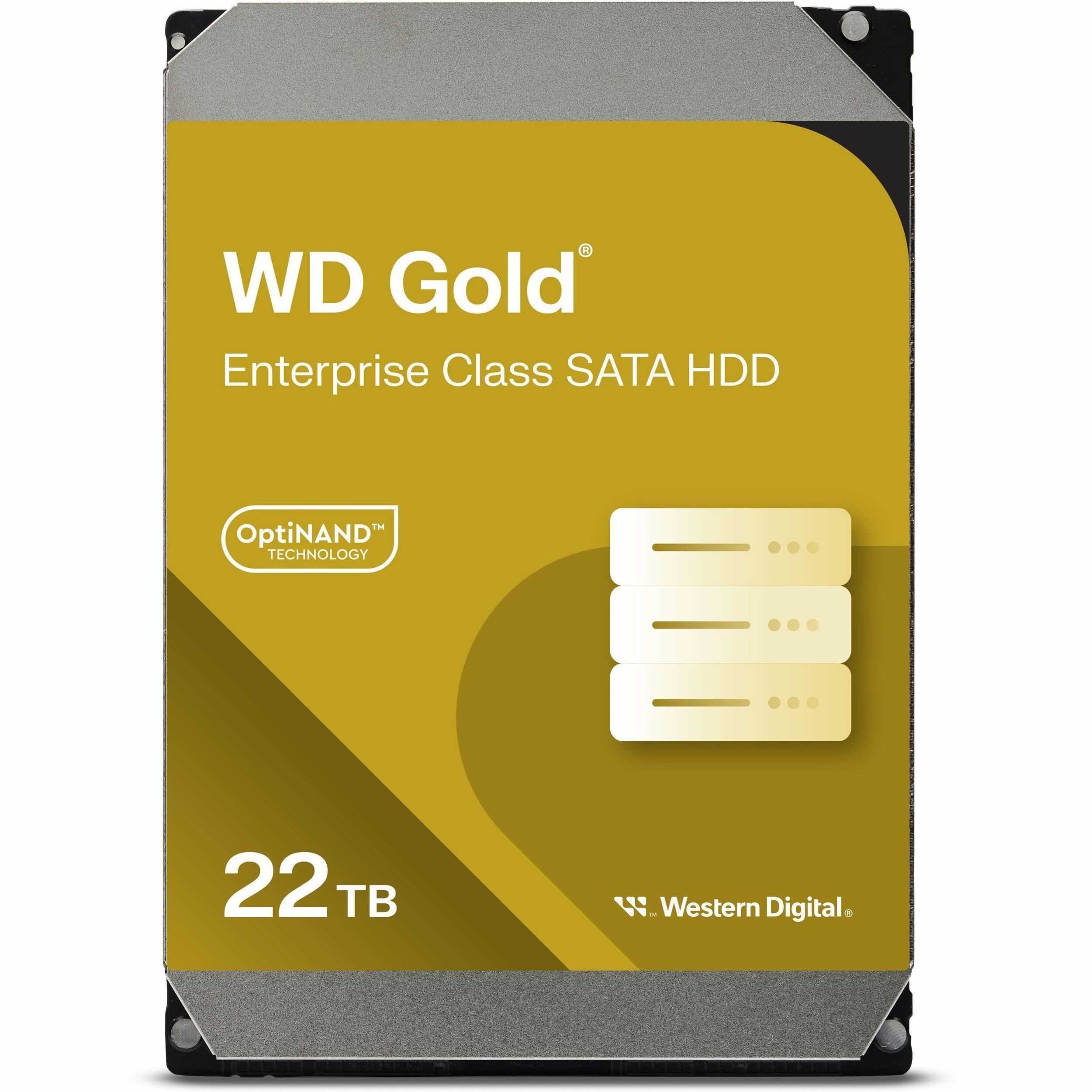 Жесткий диск WD Gold WD221KRYZ емкостью 22 ТБ - 3,5 встроенных - SATA [SATA/600] -