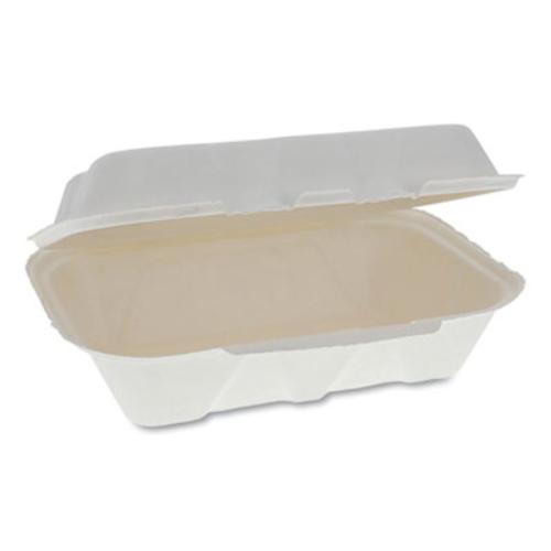 Pactive YMCH00890001 Earthchoice Bagasse Hinged Lid Container, 9.1 X 6.1 X 3.3, - Picture 1 of 1
